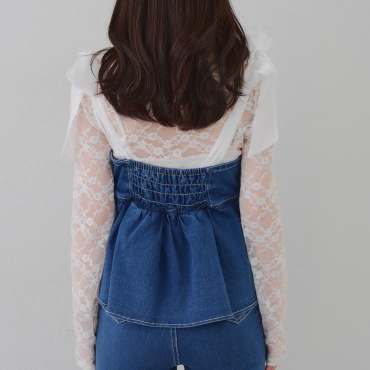 【S/Mサイズ展開】オーガンリボンペプラムサロペット | RMAF　NICE CLAUP / OLIVE des OLIVE | 詳細画像28 