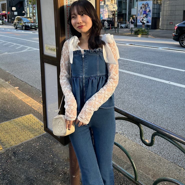 【S/Mサイズ展開】オーガンリボンペプラムサロペット | RMAF　NICE CLAUP / OLIVE des OLIVE | 詳細画像6 