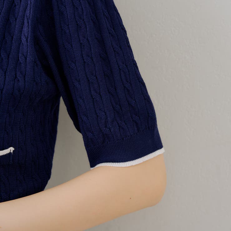 【セットアップ】配色ケーブルニット | NICE CLAUP / OLIVE des OLIVE　OUTLET | 詳細画像19 