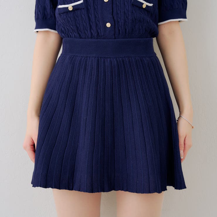 【セットアップ】配色ケーブルニット | NICE CLAUP / OLIVE des OLIVE　OUTLET | 詳細画像20 