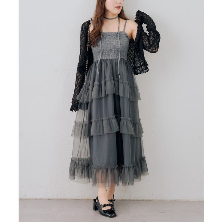 シャーリングティアードキャミワンピース | NICE CLAUP / OLIVE des OLIVE　OUTLET | 詳細画像7 