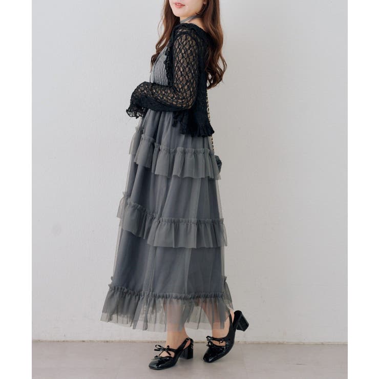 シャーリングティアードキャミワンピース | NICE CLAUP / OLIVE des OLIVE　OUTLET | 詳細画像8 