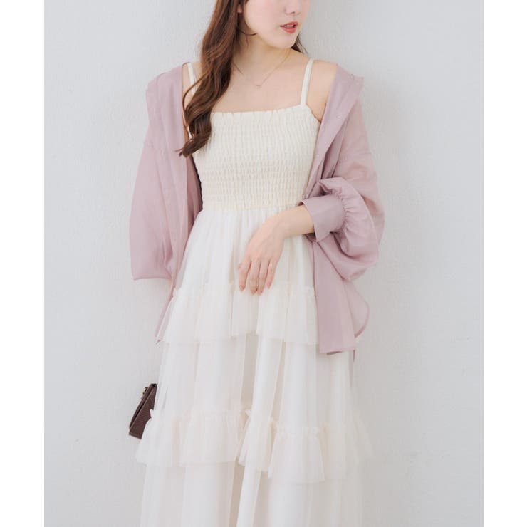 シャーリングティアードキャミワンピース | NICE CLAUP / OLIVE des OLIVE　OUTLET | 詳細画像14 