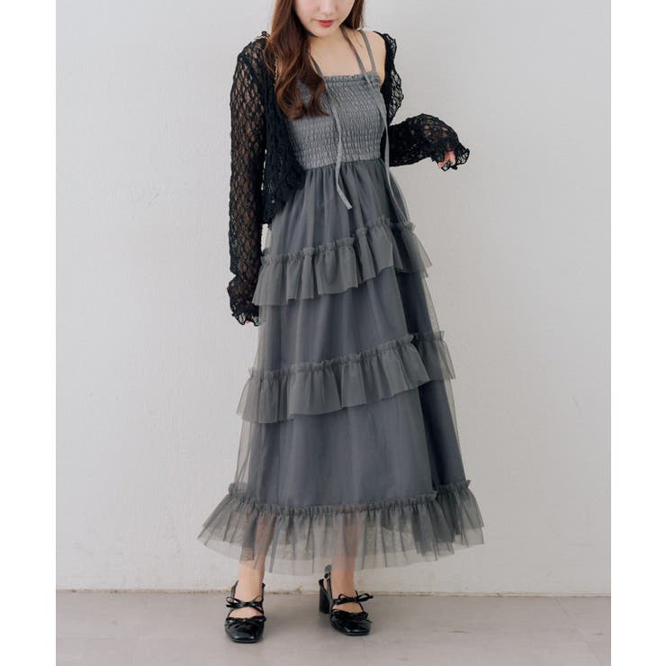 シャーリングティアードキャミワンピース | NICE CLAUP / OLIVE des OLIVE　OUTLET | 詳細画像5 