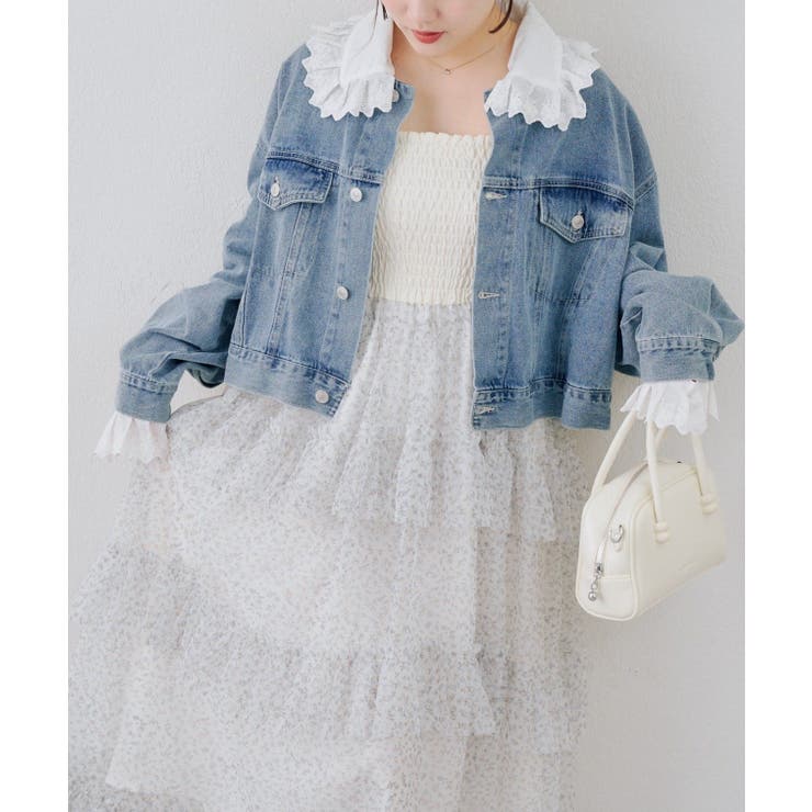 柄1 | シャーリングティアードキャミワンピース | NICE CLAUP / OLIVE des OLIVE　OUTLET