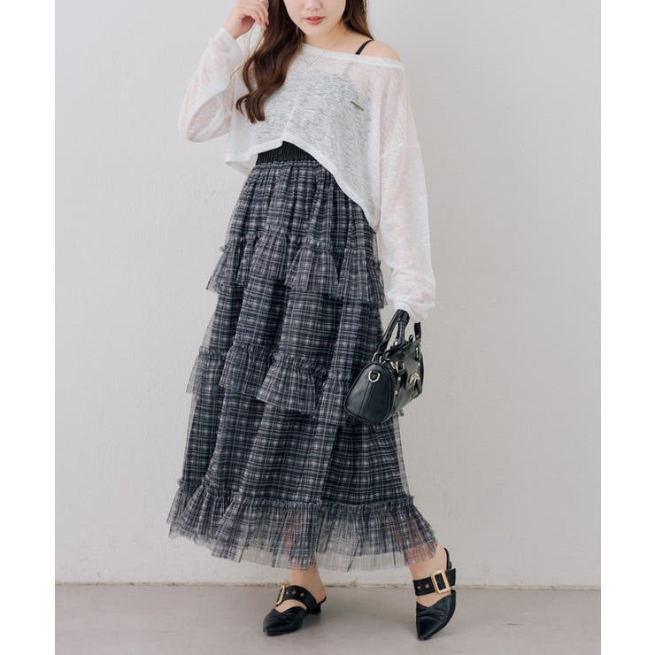 柄2 | シャーリングティアードキャミワンピース | NICE CLAUP / OLIVE des OLIVE　OUTLET