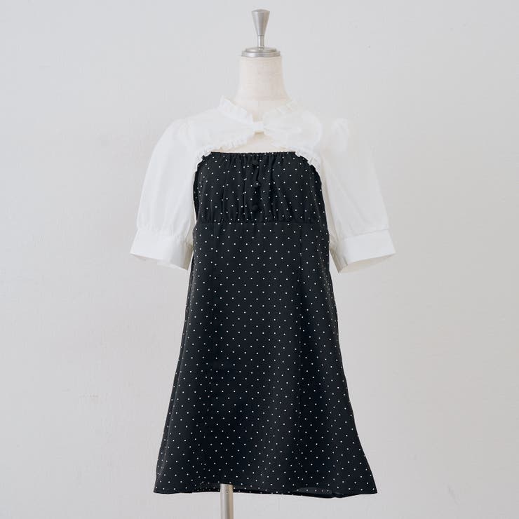 ドット | 【リボンコレクション】前あきミニワンピース | RMAF　NICE CLAUP / OLIVE des OLIVE