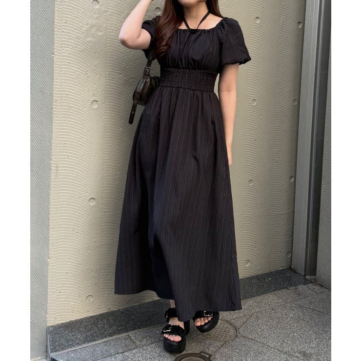 ブラック | 2WAYバルーン袖ワンピース | RMAF　NICE CLAUP / OLIVE des OLIVE