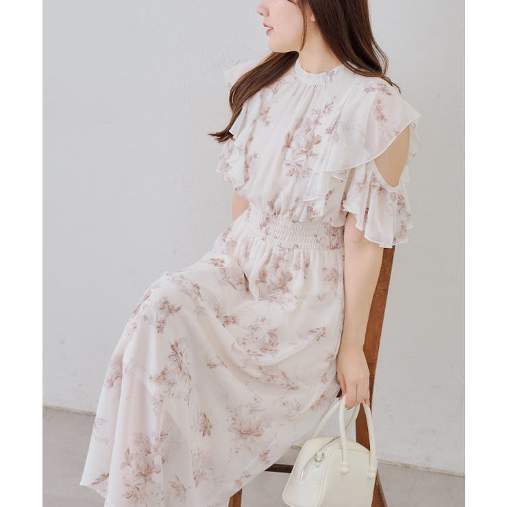 肩開き後リボンワンピース | RMAF　NICE CLAUP / OLIVE des OLIVE | 詳細画像1 