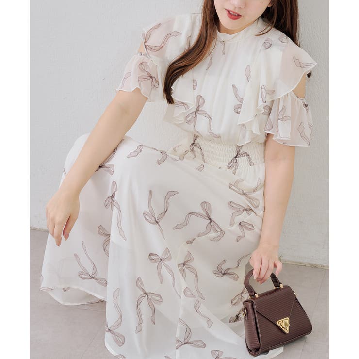 肩開き後リボンワンピース | RMAF　NICE CLAUP / OLIVE des OLIVE | 詳細画像25 