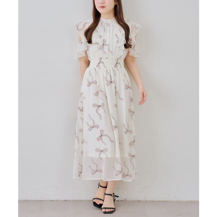 肩開き後リボンワンピース | RMAF　NICE CLAUP / OLIVE des OLIVE | 詳細画像27 