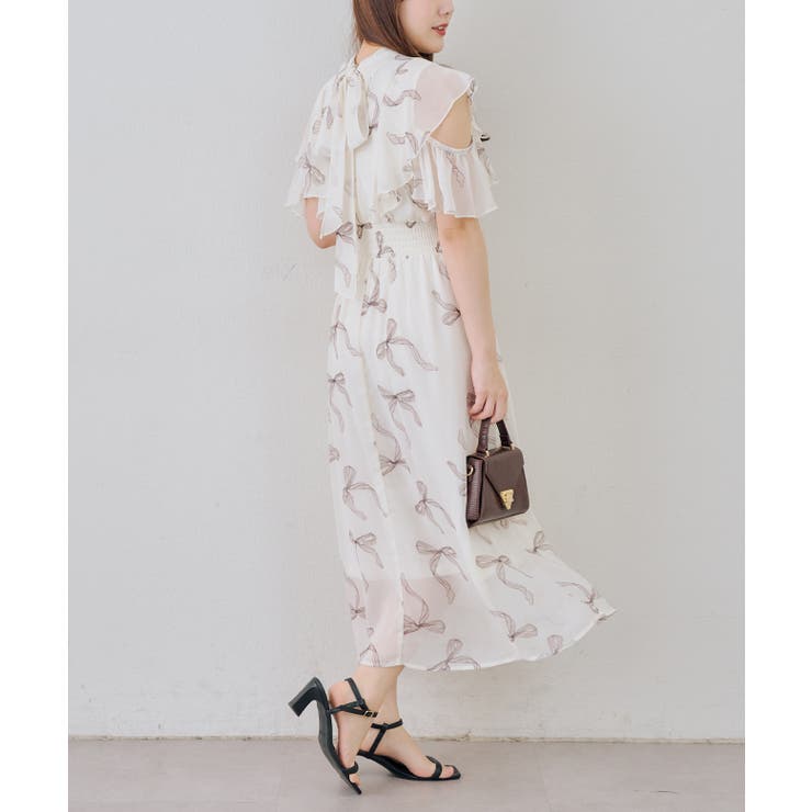 肩開き後リボンワンピース | RMAF　NICE CLAUP / OLIVE des OLIVE | 詳細画像31 