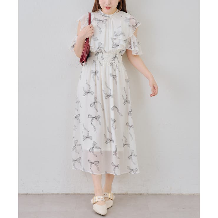 肩開き後リボンワンピース | RMAF　NICE CLAUP / OLIVE des OLIVE | 詳細画像34 