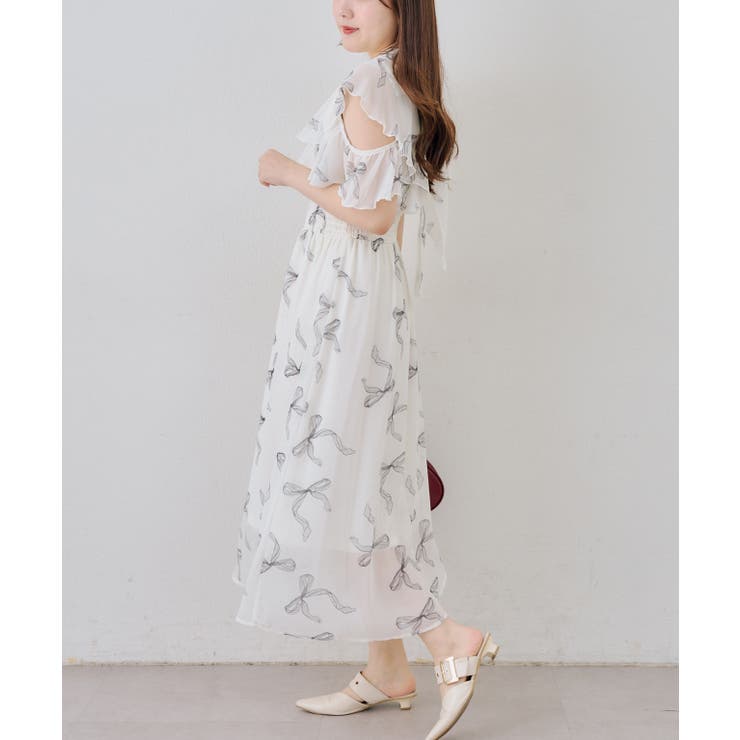 肩開き後リボンワンピース | RMAF　NICE CLAUP / OLIVE des OLIVE | 詳細画像35 