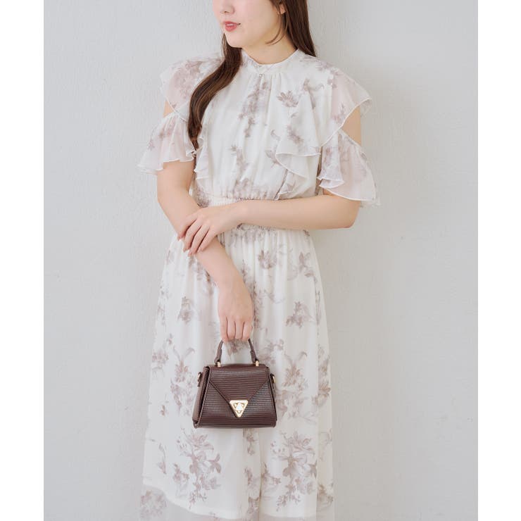 アイボリー | 肩開き後リボンワンピース | RMAF　NICE CLAUP / OLIVE des OLIVE