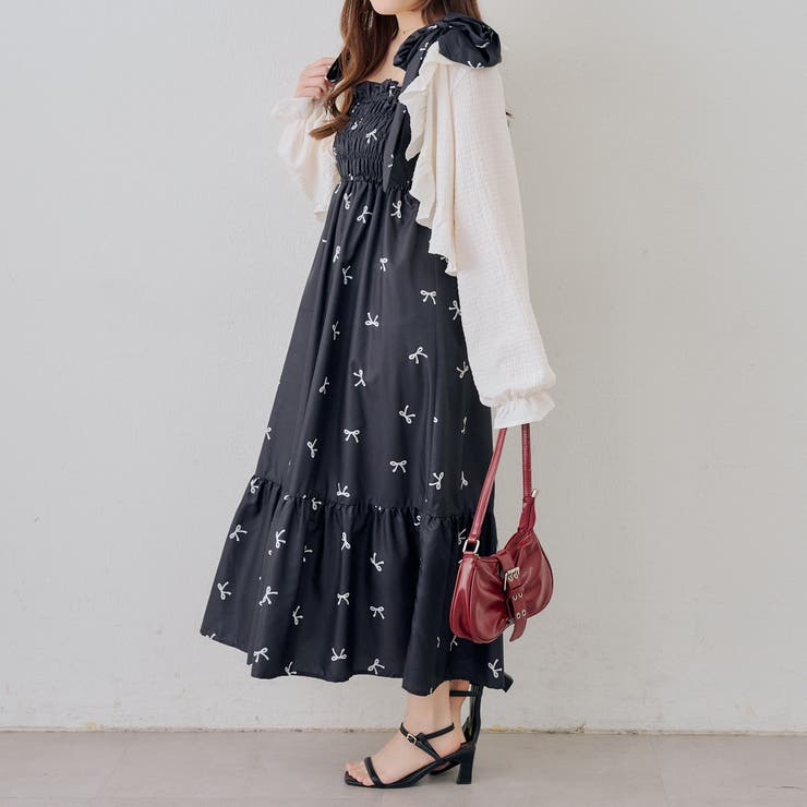 シャーリングロングタンクワンピース | NICE CLAUP / OLIVE des OLIVE　OUTLET | 詳細画像7 