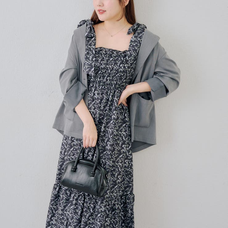 ブルー | シャーリングロングタンクワンピース | NICE CLAUP / OLIVE des OLIVE　OUTLET