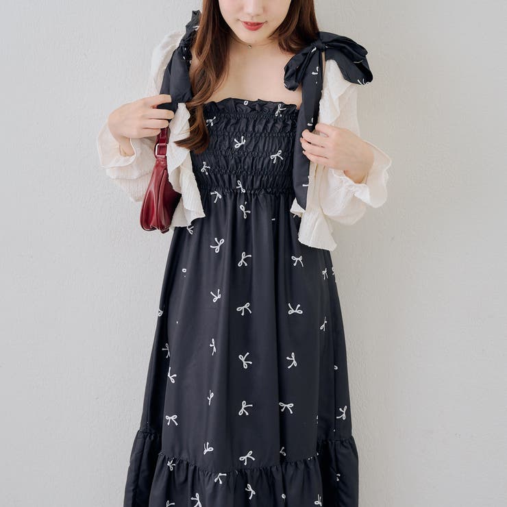 シャーリングロングタンクワンピース | NICE CLAUP / OLIVE des OLIVE　OUTLET | 詳細画像2 