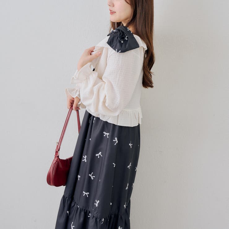 シャーリングロングタンクワンピース | NICE CLAUP / OLIVE des OLIVE　OUTLET | 詳細画像4 