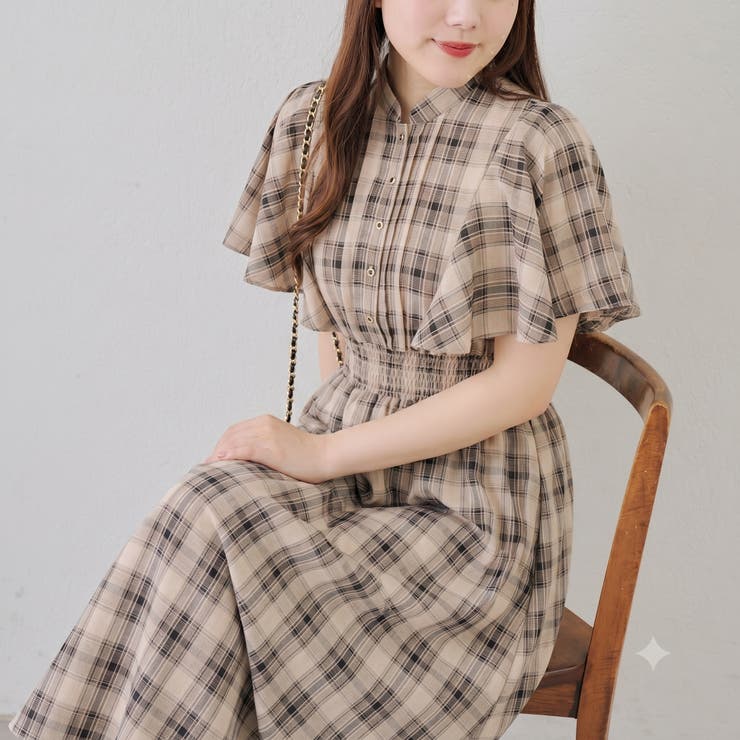 ピンタック袖フレアワンピース[品番：NCLW0017840]｜NICE CLAUP