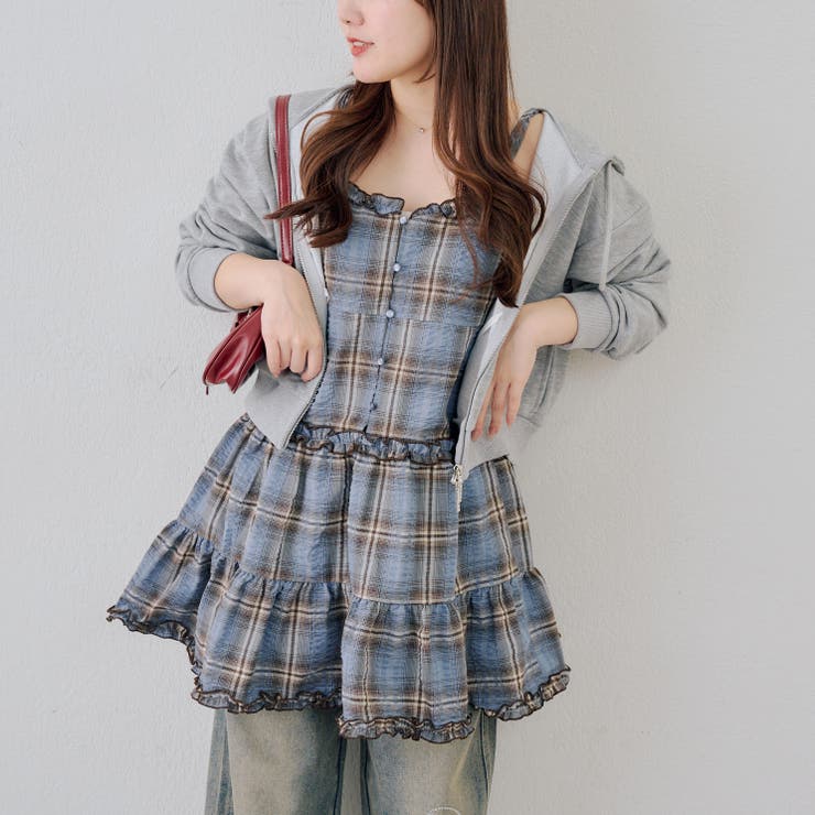 フリル付きキャミティアードワンピース | NICE CLAUP / OLIVE des OLIVE　OUTLET | 詳細画像16 