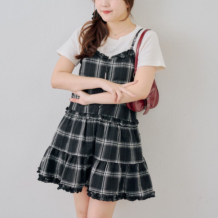 フリル付きキャミティアードワンピース | NICE CLAUP / OLIVE des OLIVE　OUTLET | 詳細画像2 