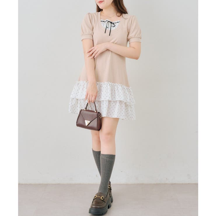 リボンドッキングミニワンピース | RMAF　NICE CLAUP / OLIVE des OLIVE | 詳細画像5 