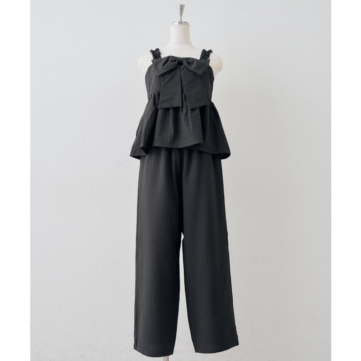 【セットアップ】リボン付キャミ×パンツ サロペ風 | RMAF　NICE CLAUP / OLIVE des OLIVE | 詳細画像18 