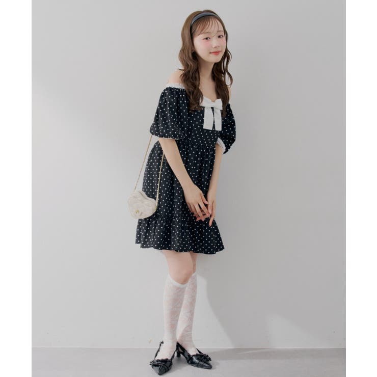 【Web限定】リボン付ドットミニワンピース | RMAF　NICE CLAUP / OLIVE des OLIVE | 詳細画像8 
