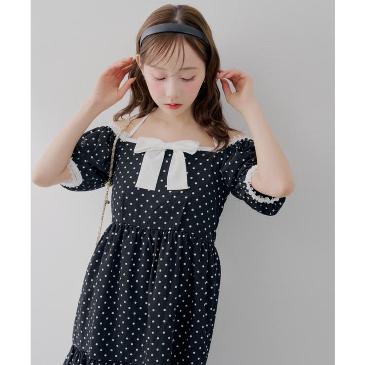 【Web限定】リボン付ドットミニワンピース | RMAF　NICE CLAUP / OLIVE des OLIVE | 詳細画像10 