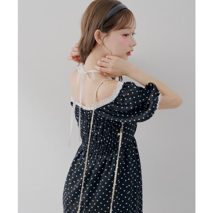 【Web限定】リボン付ドットミニワンピース | RMAF　NICE CLAUP / OLIVE des OLIVE | 詳細画像11 