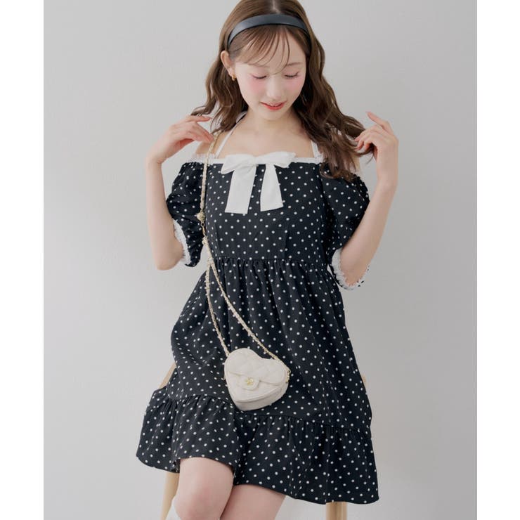 【Web限定】リボン付ドットミニワンピース | RMAF　NICE CLAUP / OLIVE des OLIVE | 詳細画像12 