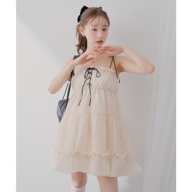 【Web限定】レースアップキャミチュニック | RMAF　NICE CLAUP / OLIVE des OLIVE | 詳細画像2 