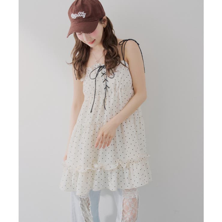 ドット | 【Web限定】レースアップキャミチュニック | RMAF　NICE CLAUP / OLIVE des OLIVE