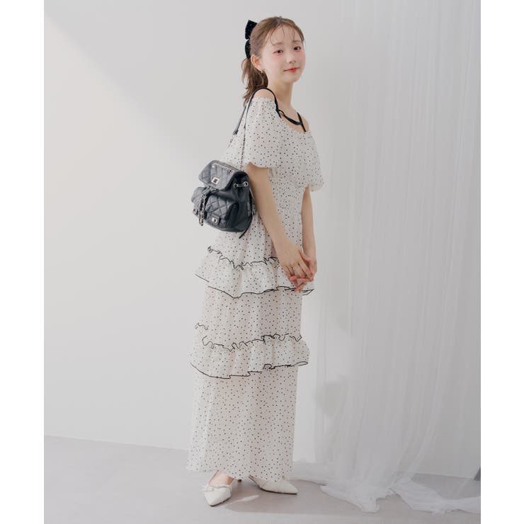 【5種展開】バルーン袖ティアードワンピース | RMAF　NICE CLAUP / OLIVE des OLIVE | 詳細画像7 