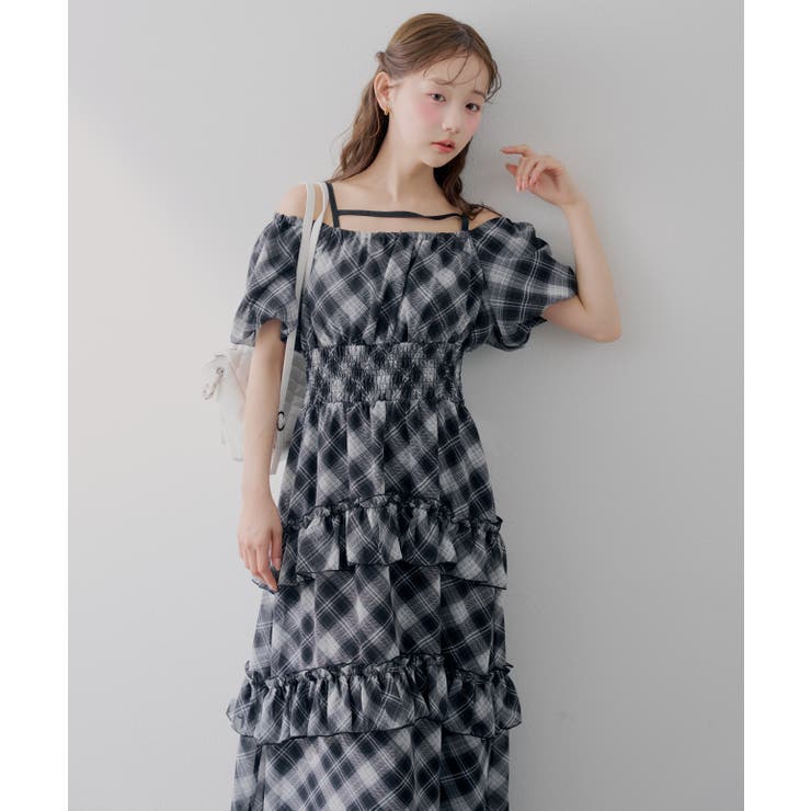 柄1 | 【5種展開】バルーン袖ティアードワンピース | RMAF　NICE CLAUP / OLIVE des OLIVE