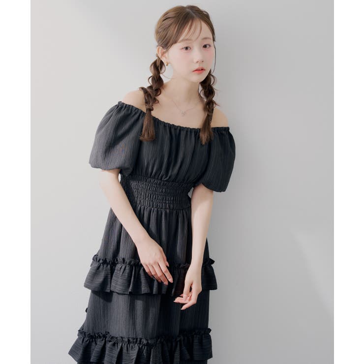 【5種展開】バルーン袖ティアードワンピース | RMAF　NICE CLAUP / OLIVE des OLIVE | 詳細画像24 