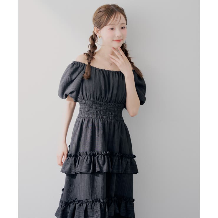 【5種展開】バルーン袖ティアードワンピース | RMAF　NICE CLAUP / OLIVE des OLIVE | 詳細画像25 