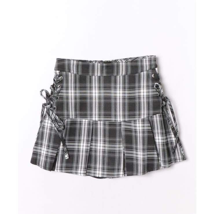 ブラック系 | 【S/Mサイズ展開】サイドレースアッププリーツミニスカート | RMAF　NICE CLAUP / OLIVE des OLIVE