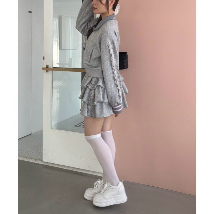 【セットアップ対応】ラインダンボールフリルミニスカート | RMAF　NICE CLAUP / OLIVE des OLIVE | 詳細画像10 