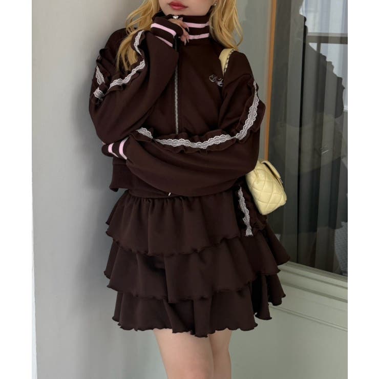 【セットアップ対応】ラインダンボールフリルミニスカート | RMAF　NICE CLAUP / OLIVE des OLIVE | 詳細画像11 