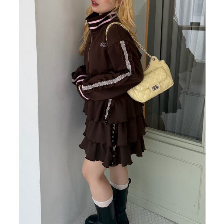 【セットアップ対応】ラインダンボールフリルミニスカート | RMAF　NICE CLAUP / OLIVE des OLIVE | 詳細画像13 