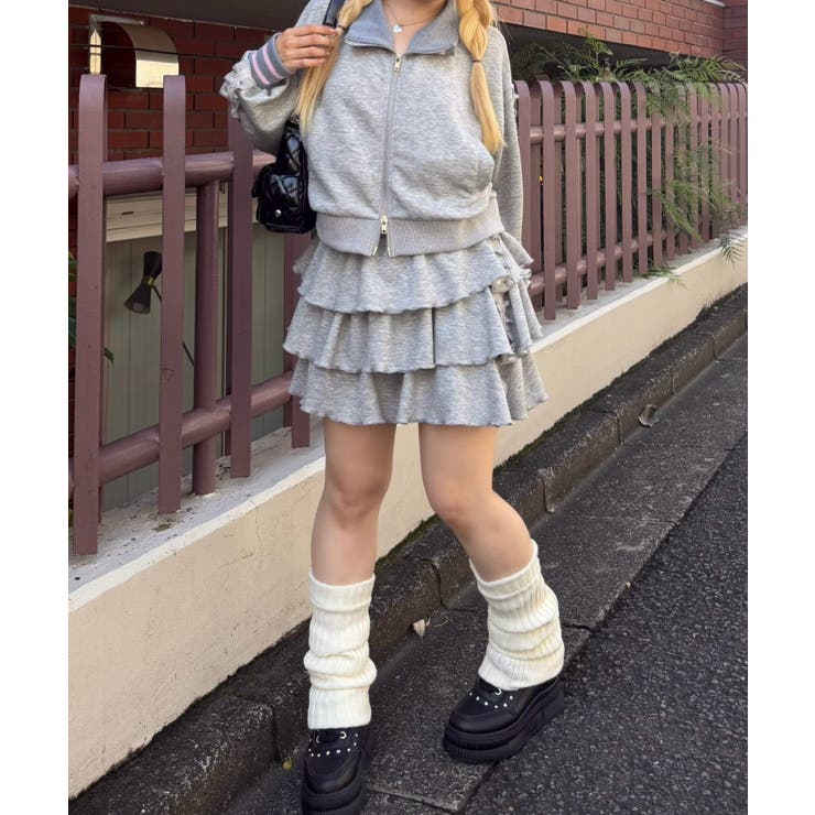 【セットアップ対応】ラインダンボールフリルミニスカート | RMAF　NICE CLAUP / OLIVE des OLIVE | 詳細画像5 