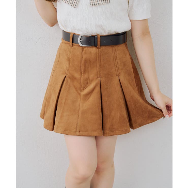 ベルト付プリーツミニスカート | RMAF　NICE CLAUP / OLIVE des OLIVE | 詳細画像1 