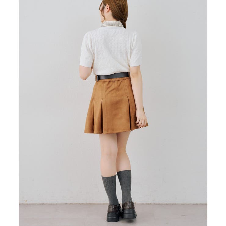 ベルト付プリーツミニスカート | RMAF　NICE CLAUP / OLIVE des OLIVE | 詳細画像8 