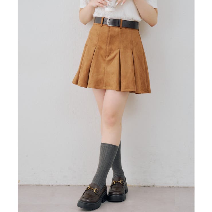 ベルト付プリーツミニスカート | RMAF　NICE CLAUP / OLIVE des OLIVE | 詳細画像2 