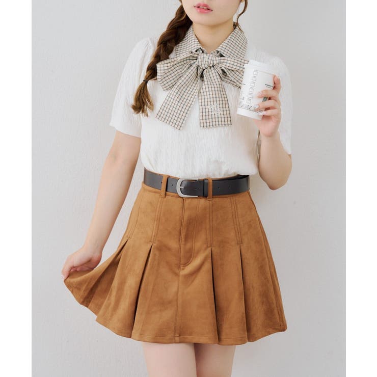 ベルト付プリーツミニスカート | RMAF　NICE CLAUP / OLIVE des OLIVE | 詳細画像5 