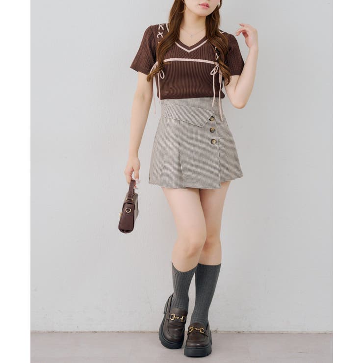 折り返しプリーツミニスカート | RMAF　NICE CLAUP / OLIVE des OLIVE | 詳細画像18 