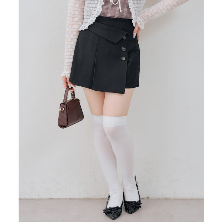 折り返しプリーツミニスカート | RMAF　NICE CLAUP / OLIVE des OLIVE | 詳細画像3 