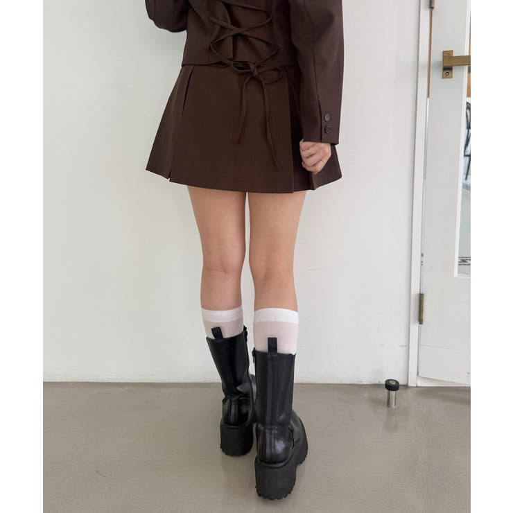 【セットアップ対応】BOXプリーツミニスカート | RMAF　NICE CLAUP / OLIVE des OLIVE | 詳細画像4 